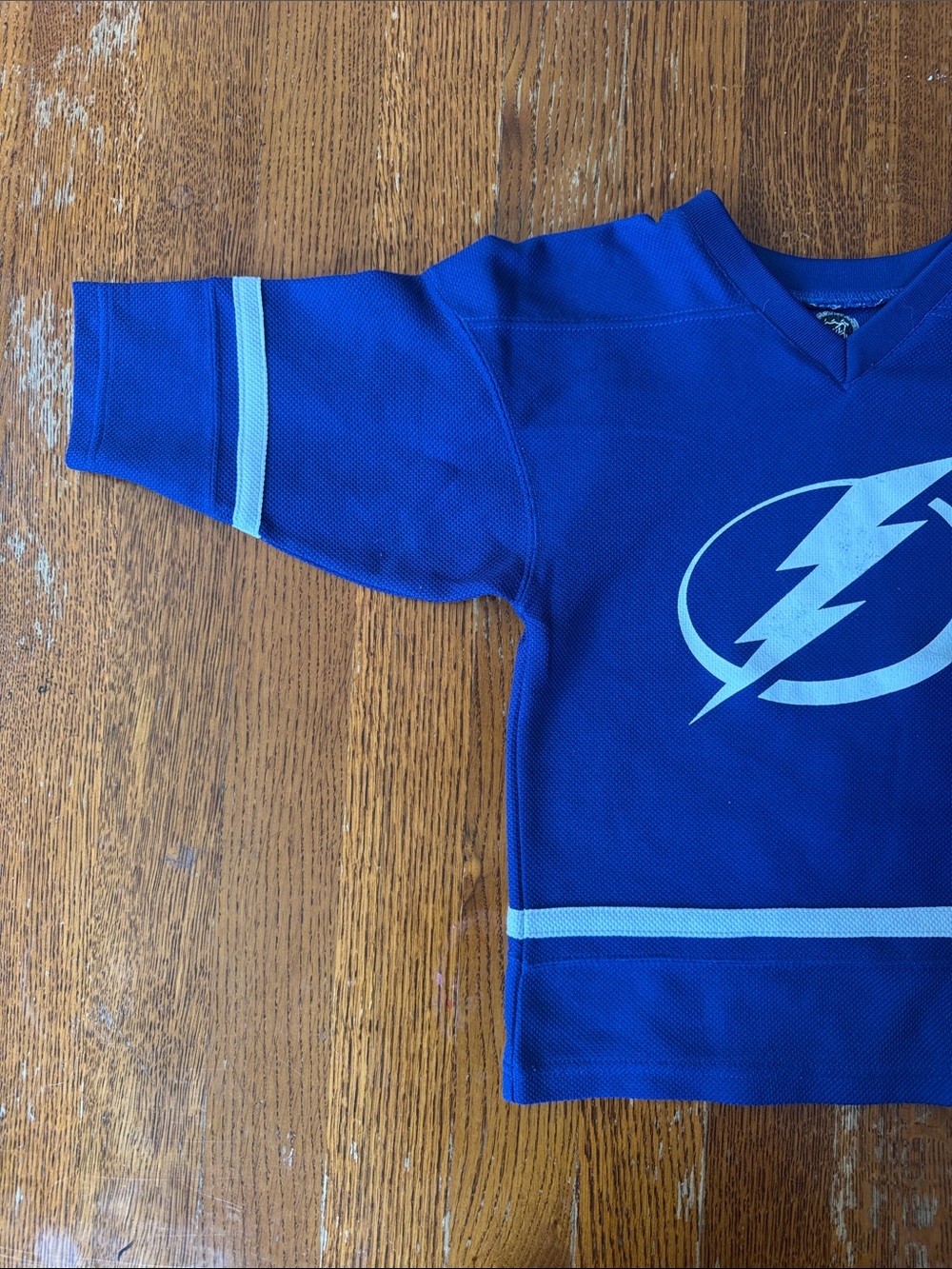 NHL Royal Blue Lightning Kids Hockey Jersey - Picture 3 of 8